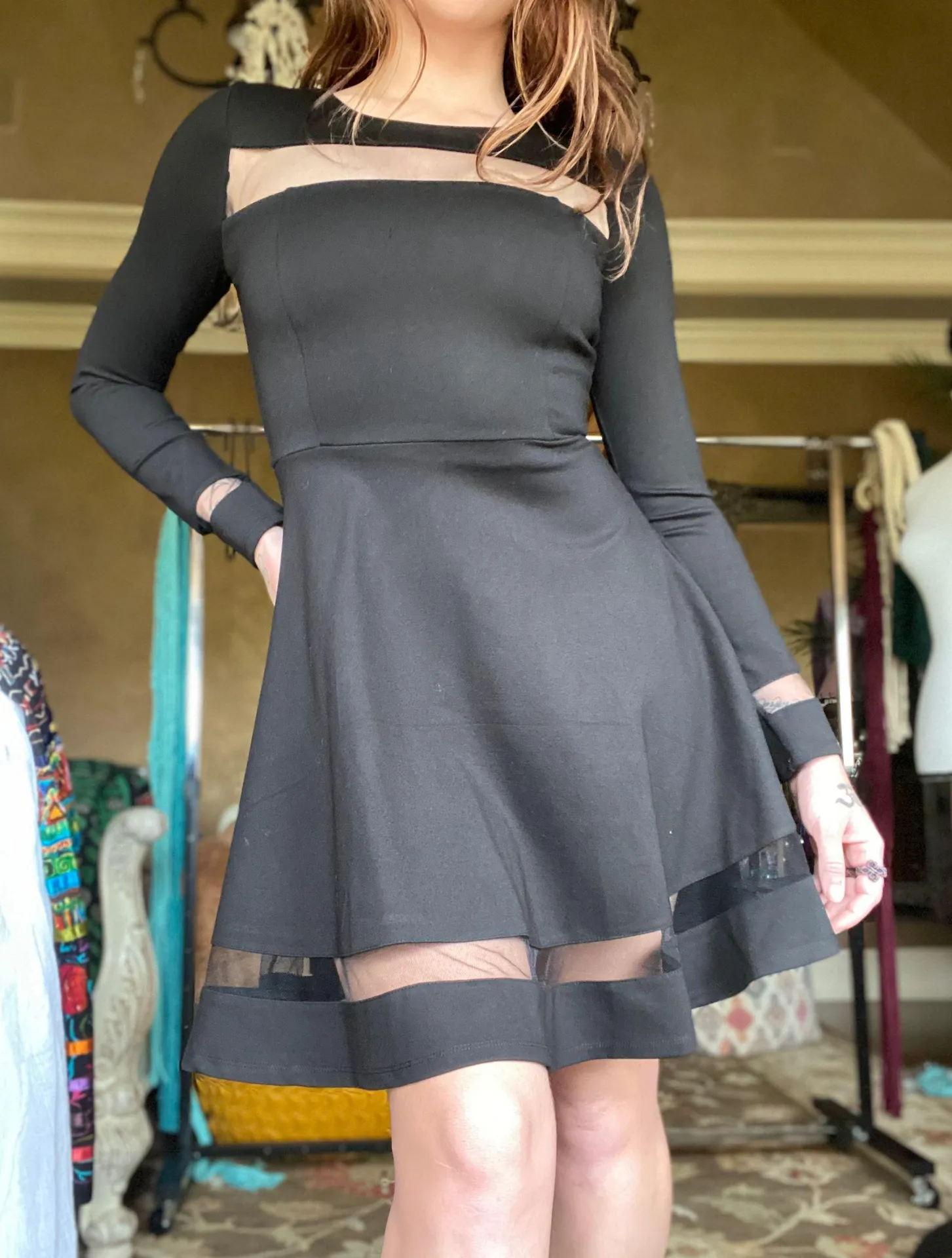 Sexy Simple Black Dress Unique Small - Image 4