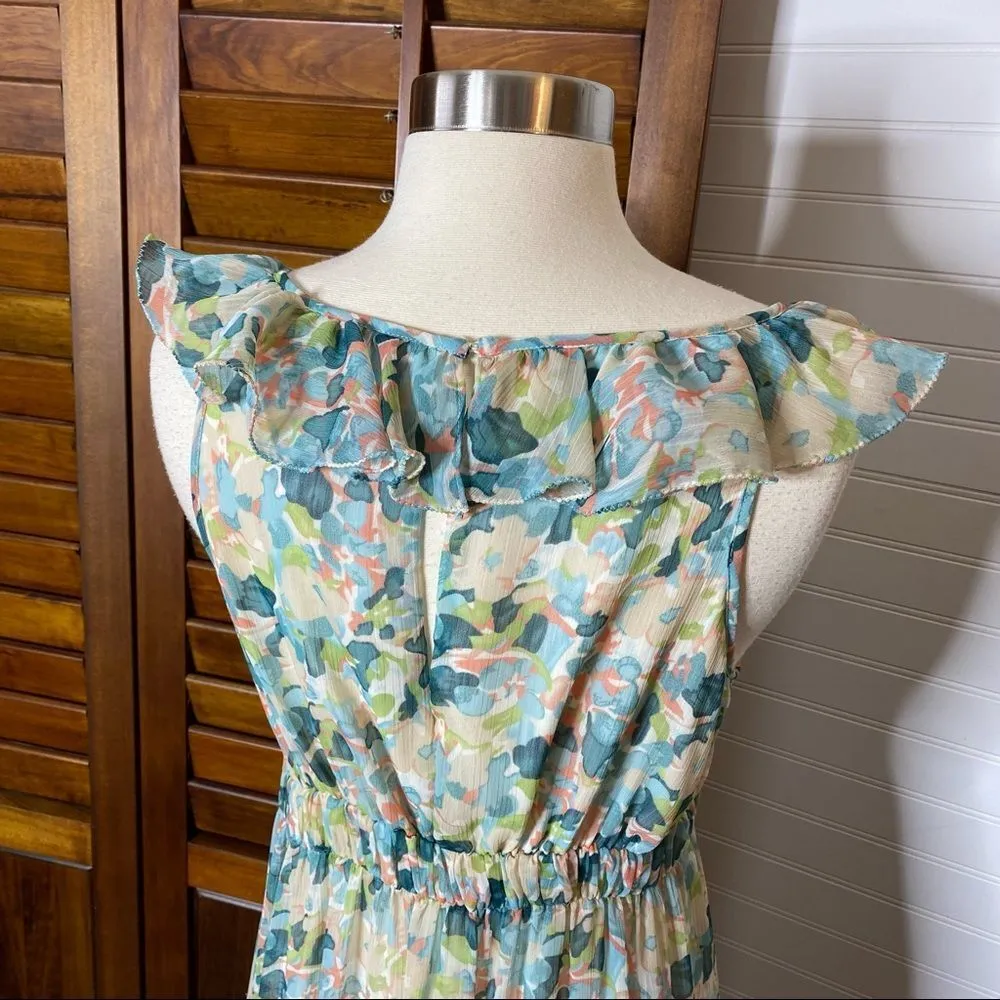 Chelsea & Violet The Getaway Floral Multicolor Ruffle Maxi Dress - Image 5