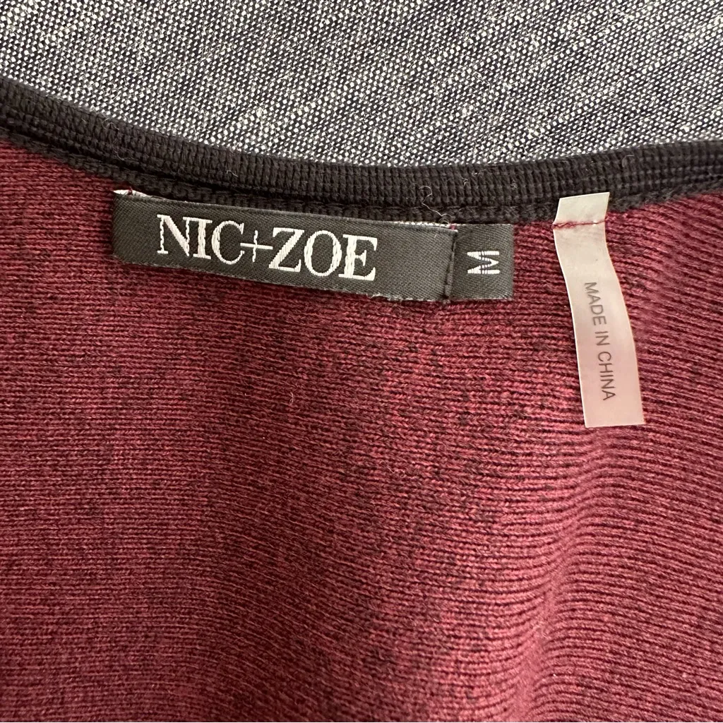 NIC+ZOE New Wave Colorblock Wrap Top – Red/Black, Size M - Image 14