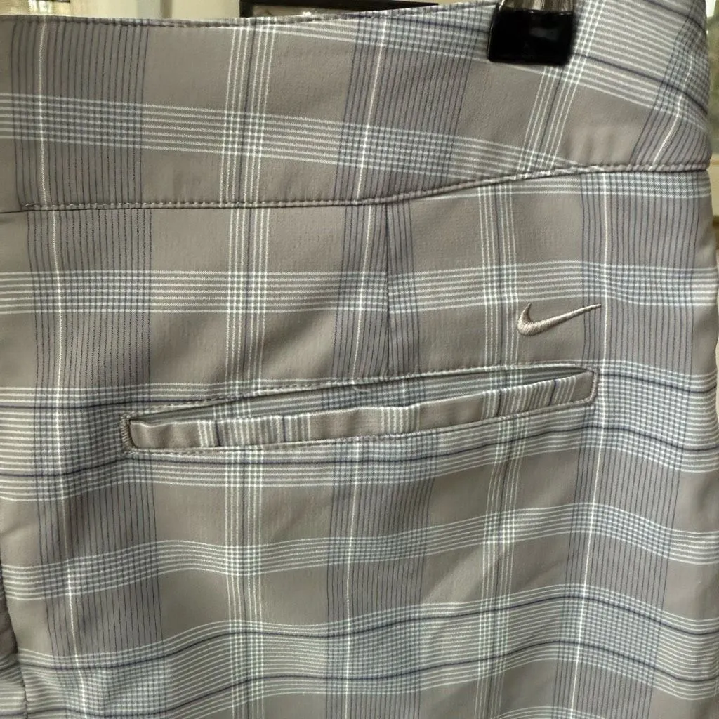 Nike Plaid Skort Skirt Gray Active Golf Tennis Dri Fit Pockets 6 - Image 5