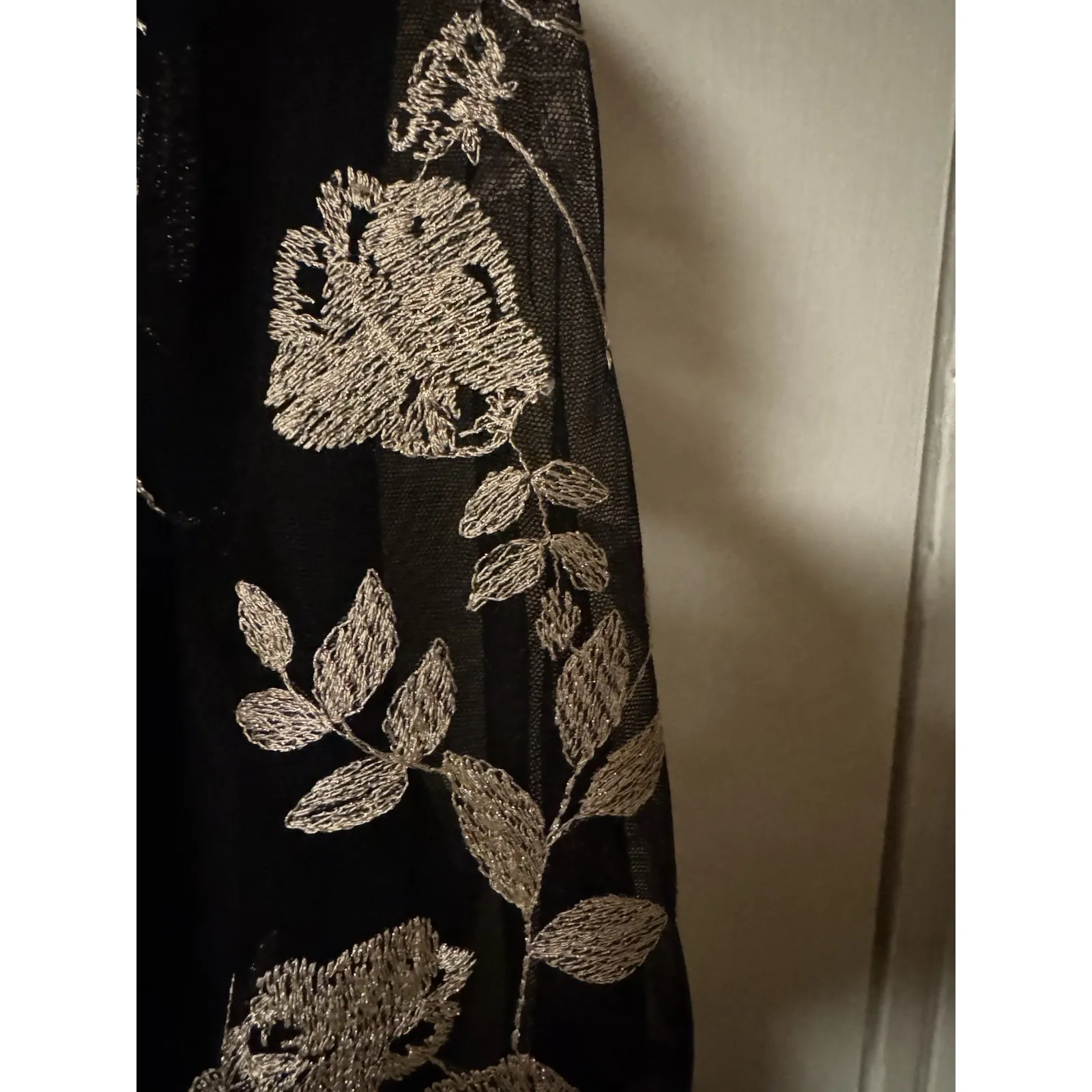 Altar'd State Malvern Dress Size M With Rose Gold Embroidery And Sheer Arms - Image 8