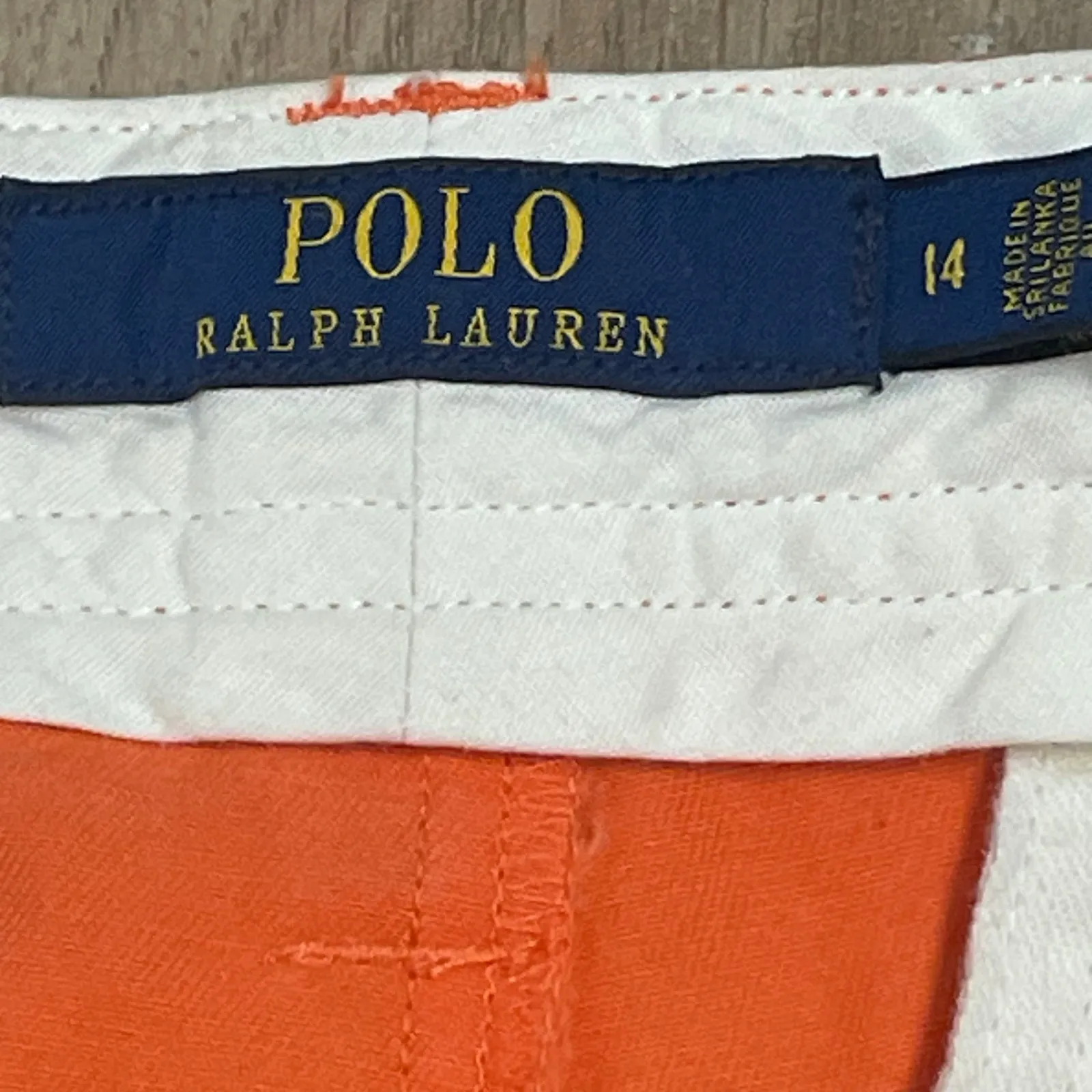 Polo Ralph Lauren Pony Logo Twill Chino Beach Golf Shorts Size 14 NEW Preppy - Image 3