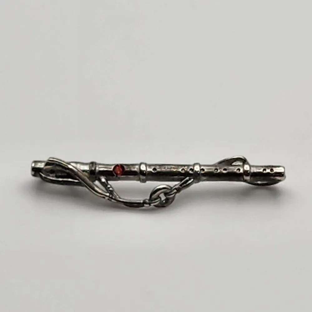 Sterling Silver Mo Da Zu Shi Flute Pendant Red - Image 2