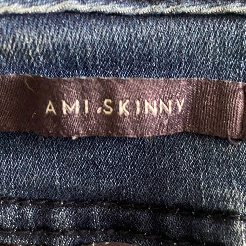 NYDJ Ami Skinny Jeans - Deep Indigo color cropped ankle great condition Size 6 - Image 11