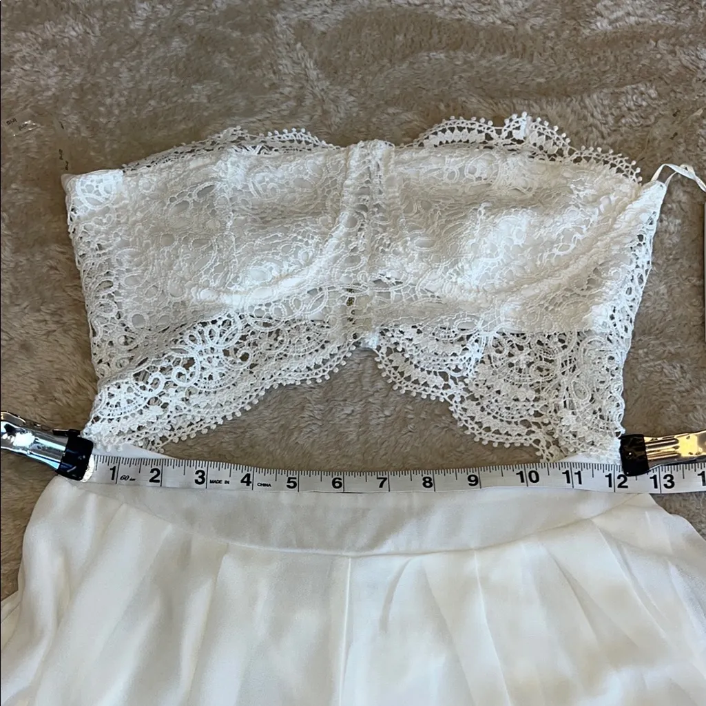 Iris basic   White Lace Romper  Size Small‎ - Image 10