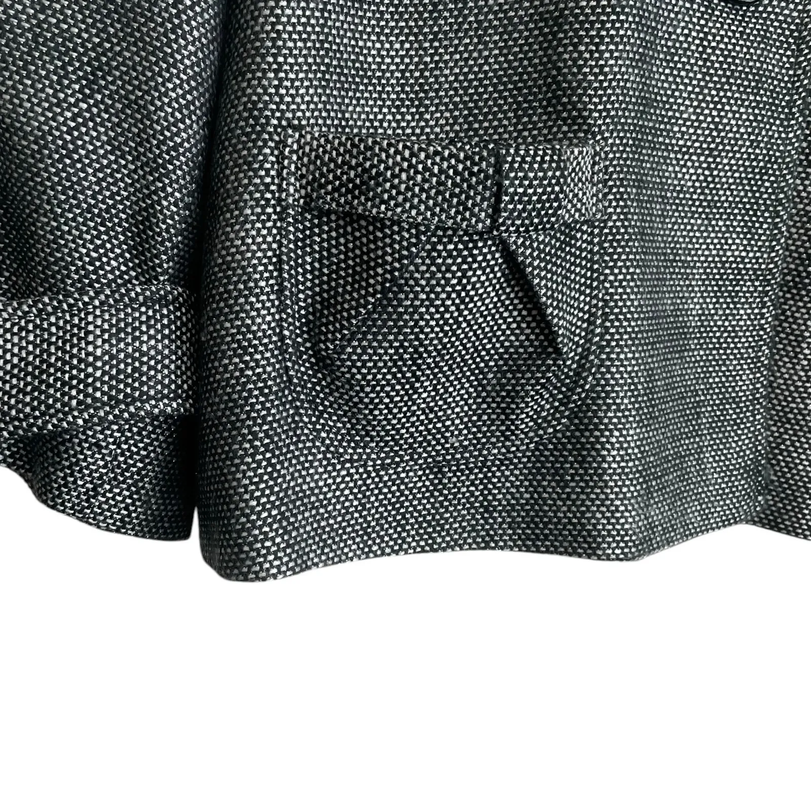 Style & Co Women Cropped Jacket 14 Black Metallic‎ Tweed Career Business Blazer - Image 7