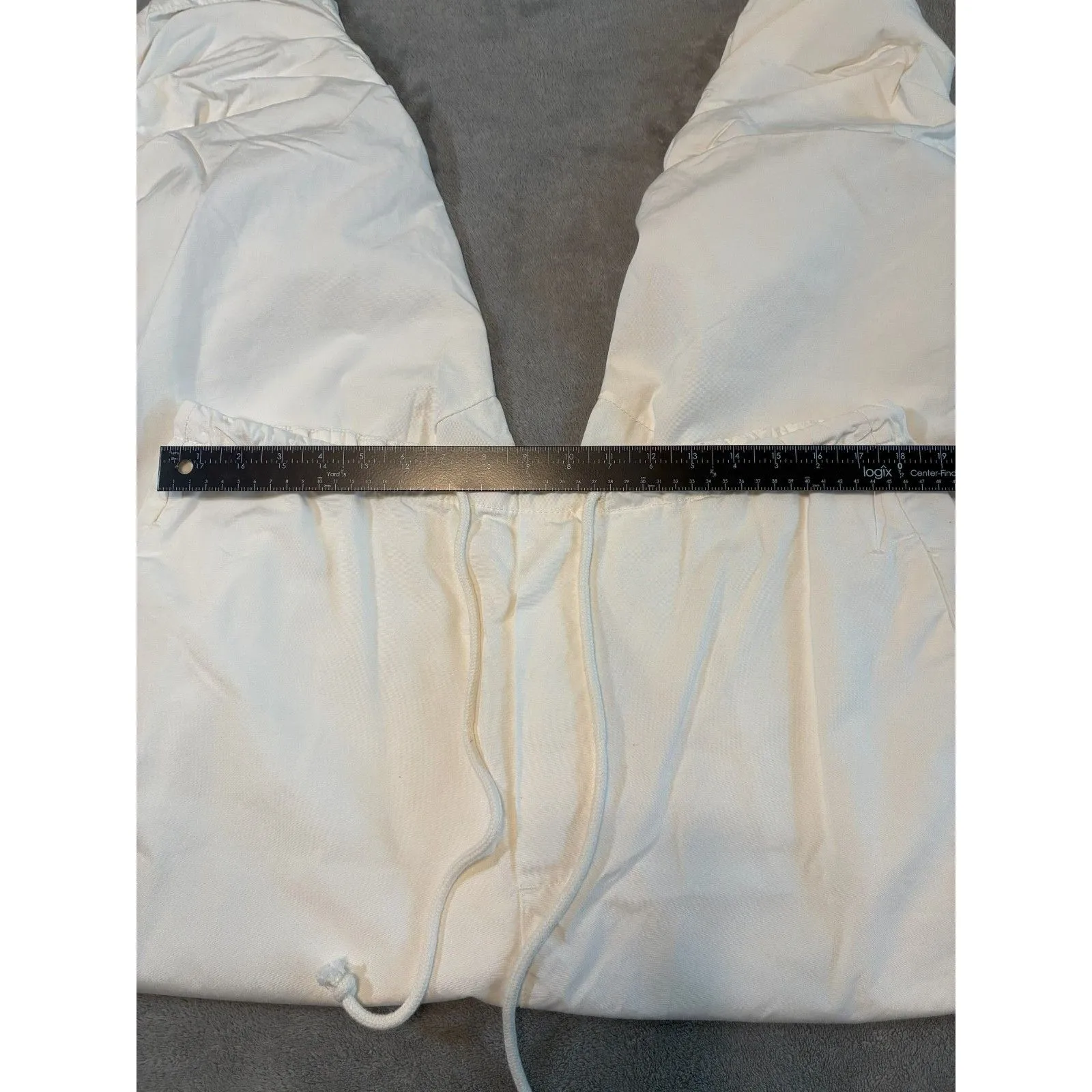 Free People New Light Parachute Pants Large Off-White - Image 6