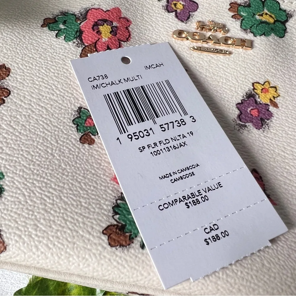 CA738 Nolita 19 With Spaced Floral Field Print In Gold/Chalk Multi - Image 7