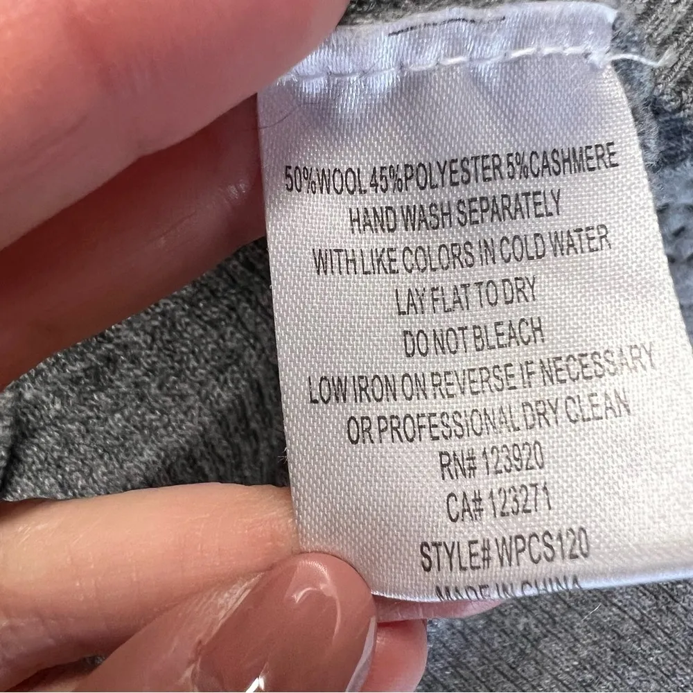 ⭐️ LAmade Revolve Grey Fishermen’s Knit Wool Cashmere Blend Long Sleeve Sweater Gray - Image 3