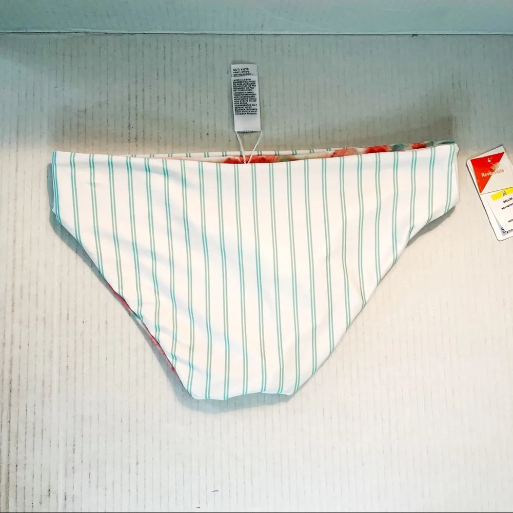 Splendid Bellini Reversible Retro Bikini Bottom Sz M NWT Tie-Dye & Stripes - Image 14