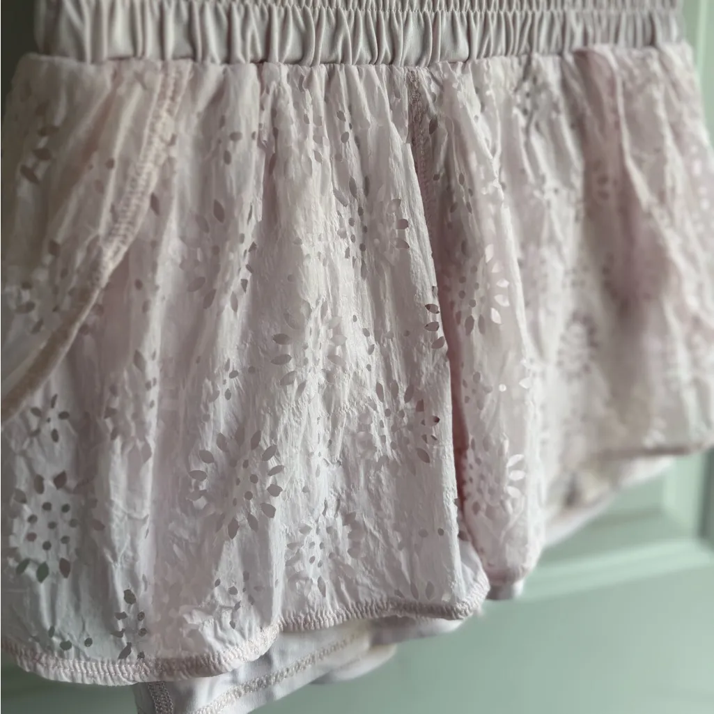 Aerie Light Pink Eyelet Shorts - Image 2