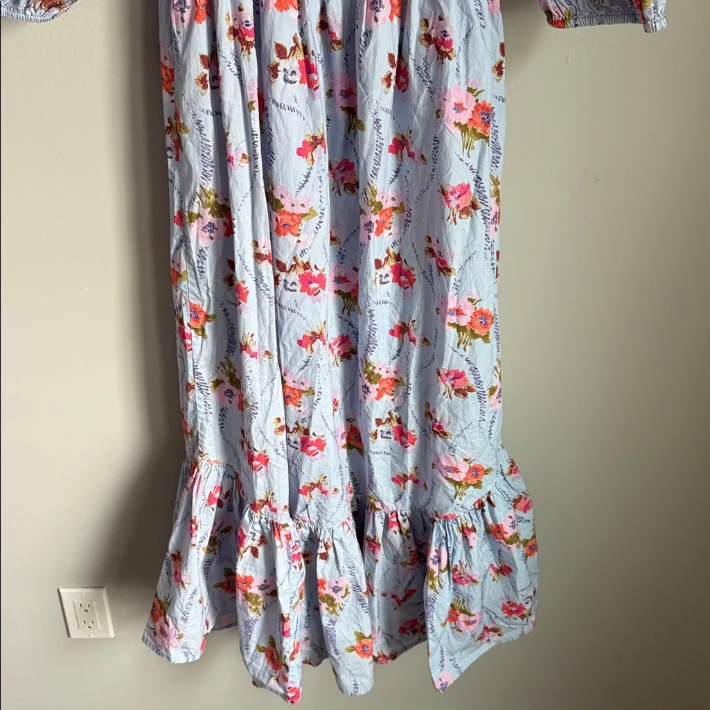 LOVESHACKFANCY Minnia Maxi Floral Dress Lavender Moon XS - Image 9