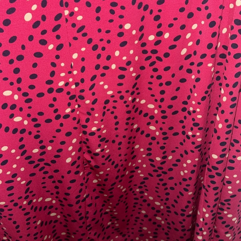 Woman Within 3/4 sleeve polka dot a line dress plus size woman 26/28 pink - Image 4