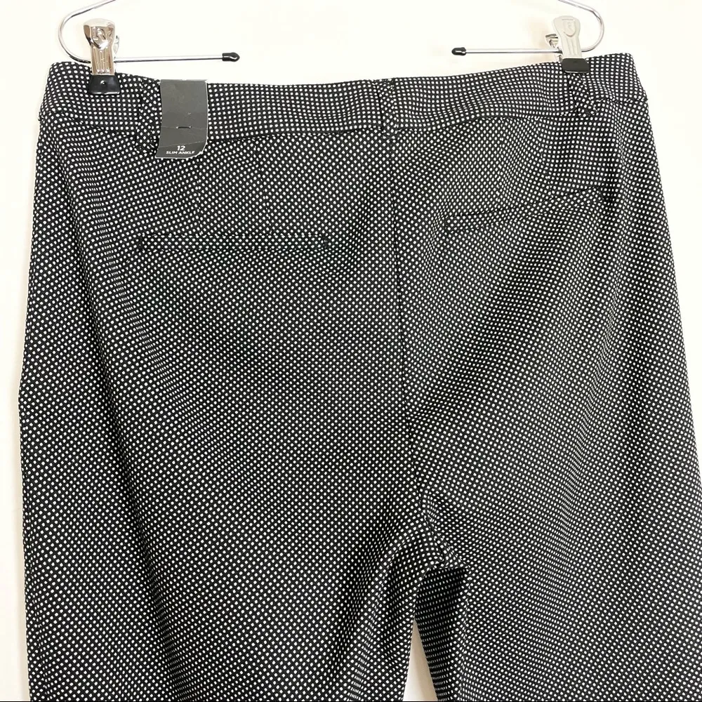 NWT White House Black Market Novelty Slim Ankle Pants Slacks Crop Dot Pattern 12 - Image 6