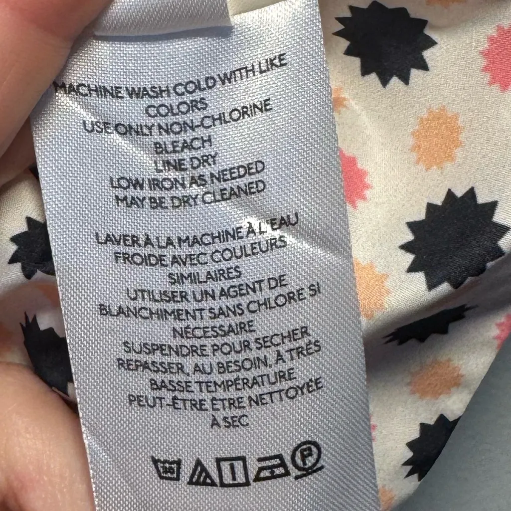 Anthro Maeve Neutral Motif Bow-Tie One-Shoulder Tank NWOT Sz 8 - Image 9