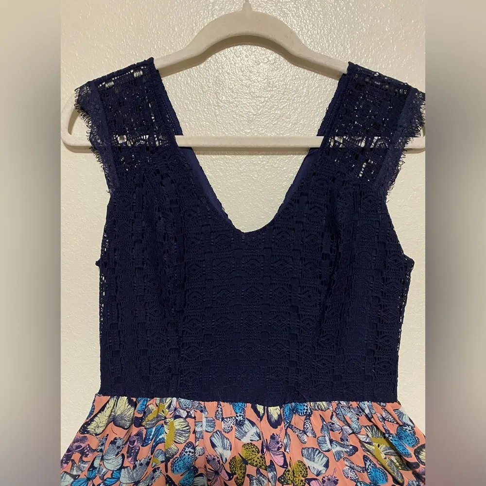 Xhilaration Sleeveless Butterfly | Lace Summer MIDI Knee Length Dress - Image 3