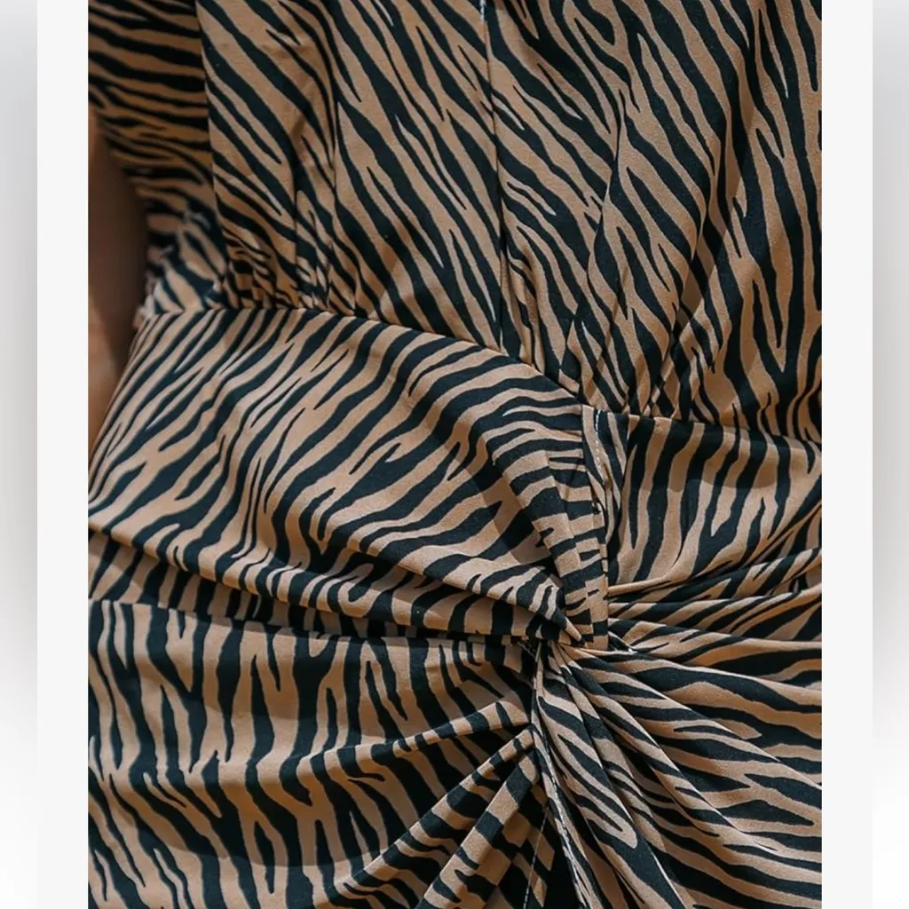 Cupshe Tiger Striped Mini Cover-Up Dress - Image 5