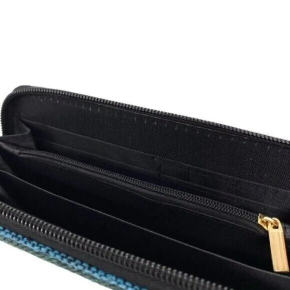 Western Aztec Southwestern Woven Wallet Wristlet Purple - Image 9