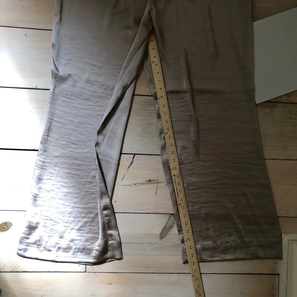 A New Day NWT Women's Mid-Rise Straight Leg Satin Pull-On Pants Cream XXL - Image 8