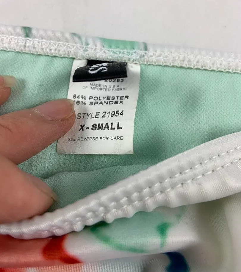 XS  white rose red floral string bikini - Image 8