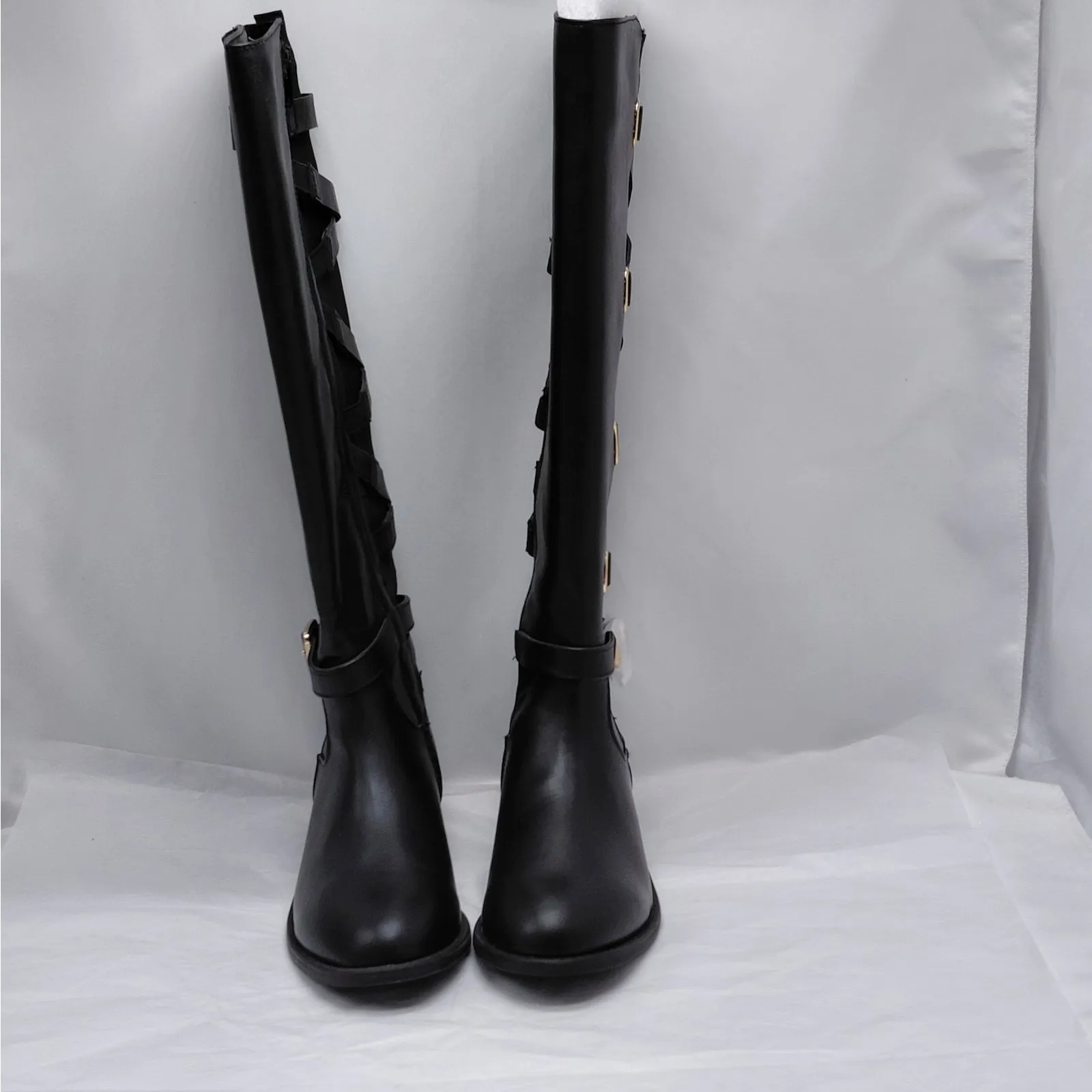 Thalia Sodi Veronika Black Knee High Riding Boots Women’s 5.5 Equestrian Moto - Image 4