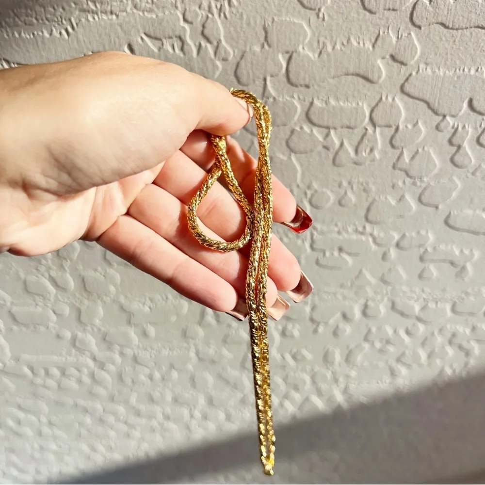 Monet Gold Rope Tied Necklace - Image 3