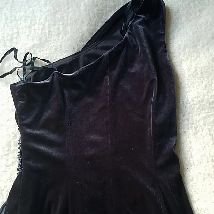 Eliza J one shoulder velvet embellished dress 8 - Image 9
