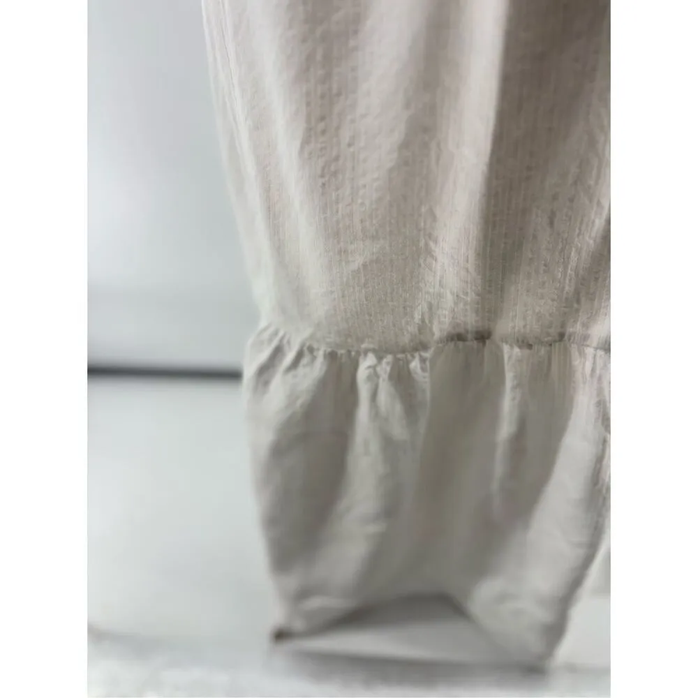 Haute Hippie Long Dress Women’s White Boho Ruffle Smocked Preppy Size XL - Image 7