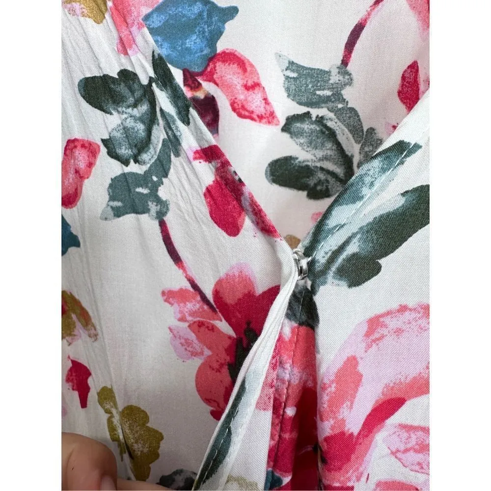 Umgee Romper Womens Floral Lightweight Cold Shoulder Size Small - Image 5