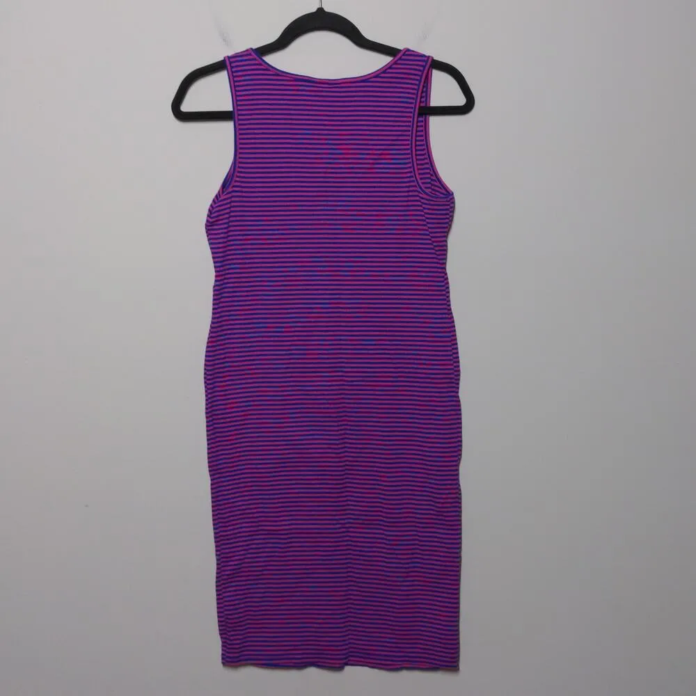 Motherhood Maternity Knit Maternity Tank Dress in Blue/Pink– Size M - Image 6