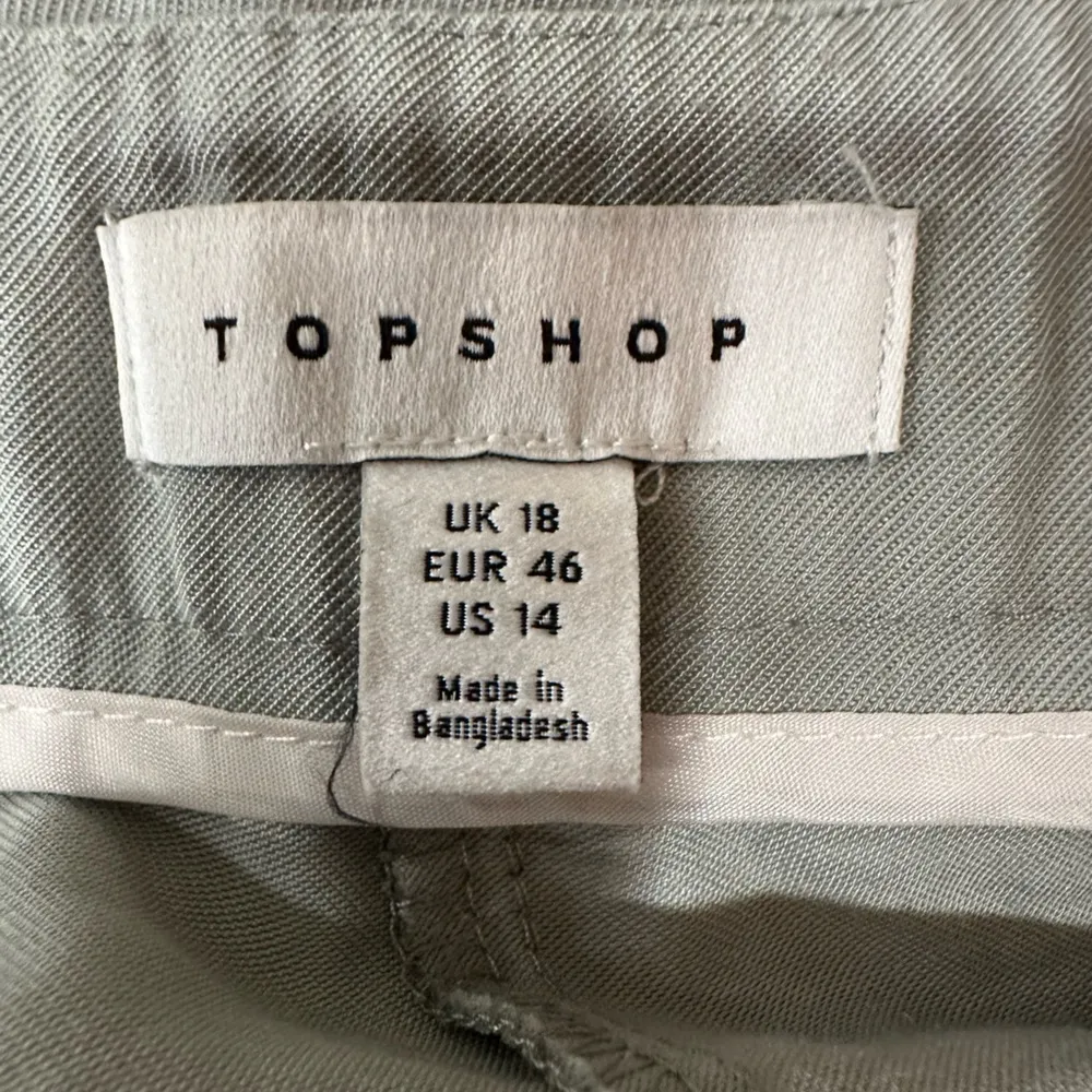 EUC TOPSHOP Elegant Light Green LINNEN  Wide-Leg Trousers - Image 7