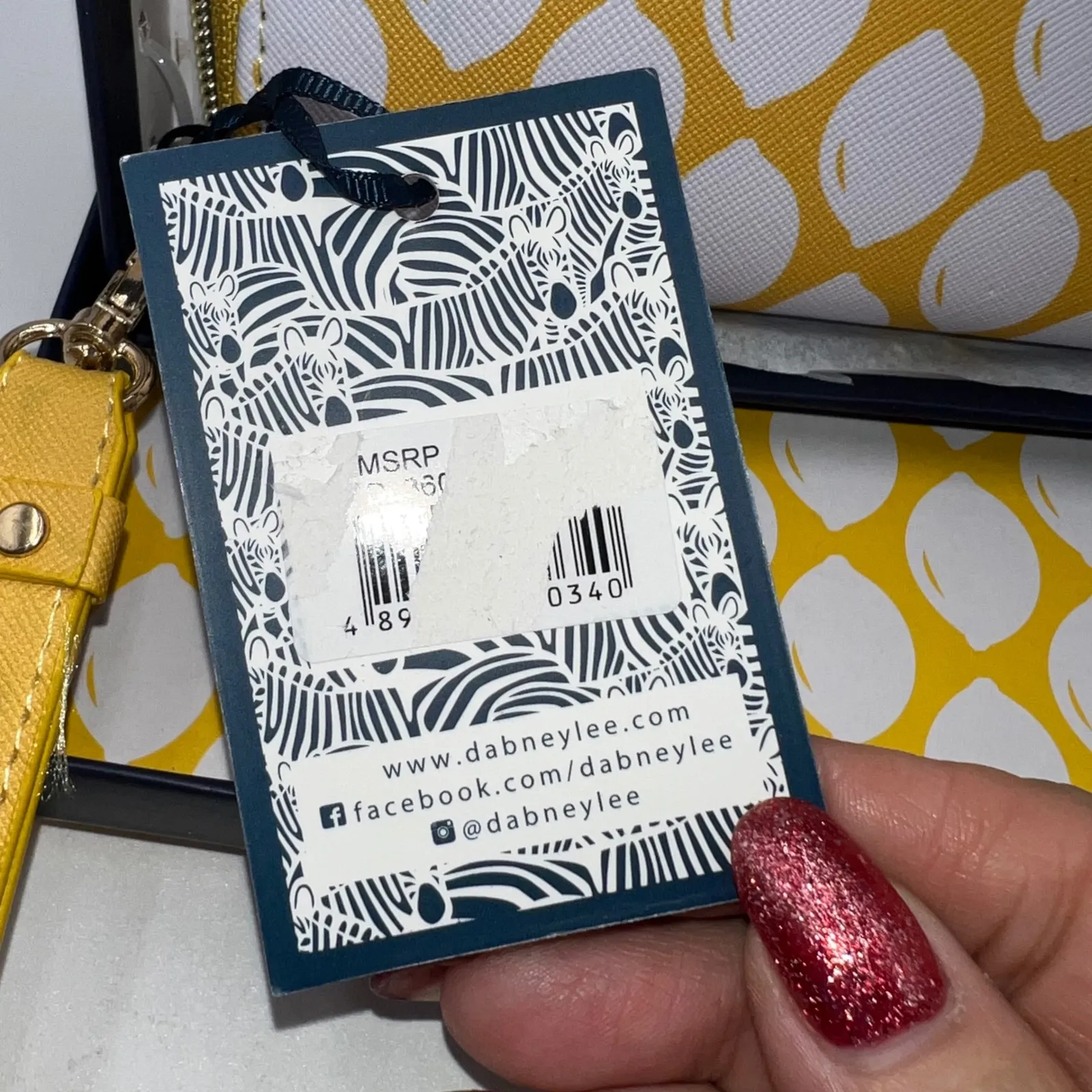 Dabney Lee Lemon Print Wristlet Wallet & Card Case Set - New - Image 4