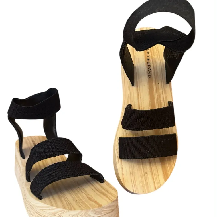 Black Strappy Sandals - Image 7