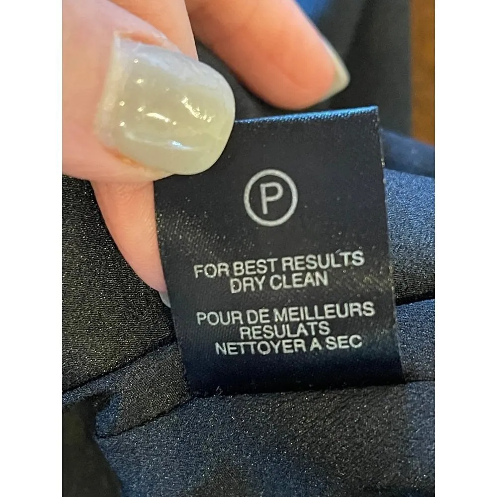 Halston Heritage Black Wrap Front Detail A Line Mini‎ Skirt Size 4 - Image 7