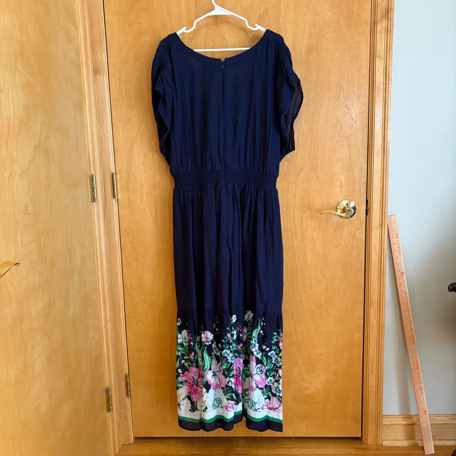 Lane Bryant Women's Navy Blue Floral Print Maxi Dress Size 18‎ - Image 8