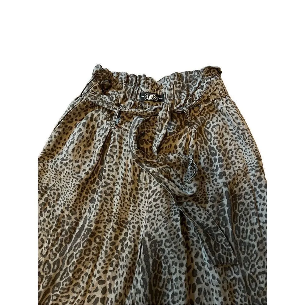 Rewash Womens Gaucho cheetah print pants - Image 5