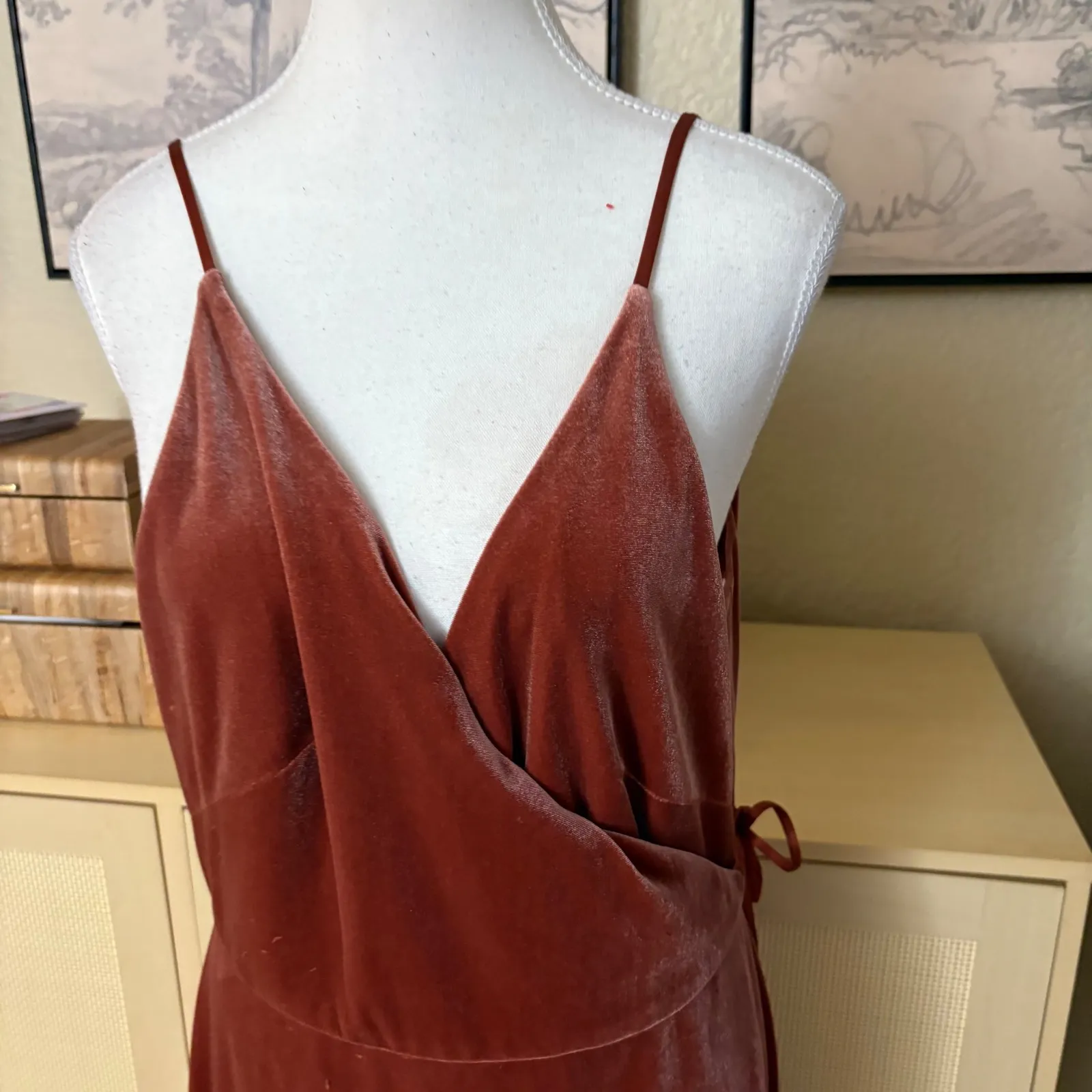 BHLDN Jenny Yoo Andi Velvet Wrap Dress Size 16 bridesmaid Formal - Image 5