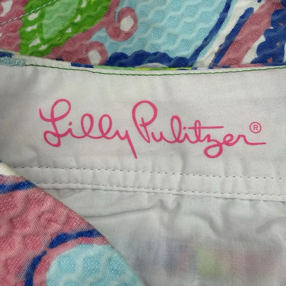 Lilly Pulitzer Shorts Size‎ 0 Pink Green Callahan Conch Republic Beach Coastal - Image 3