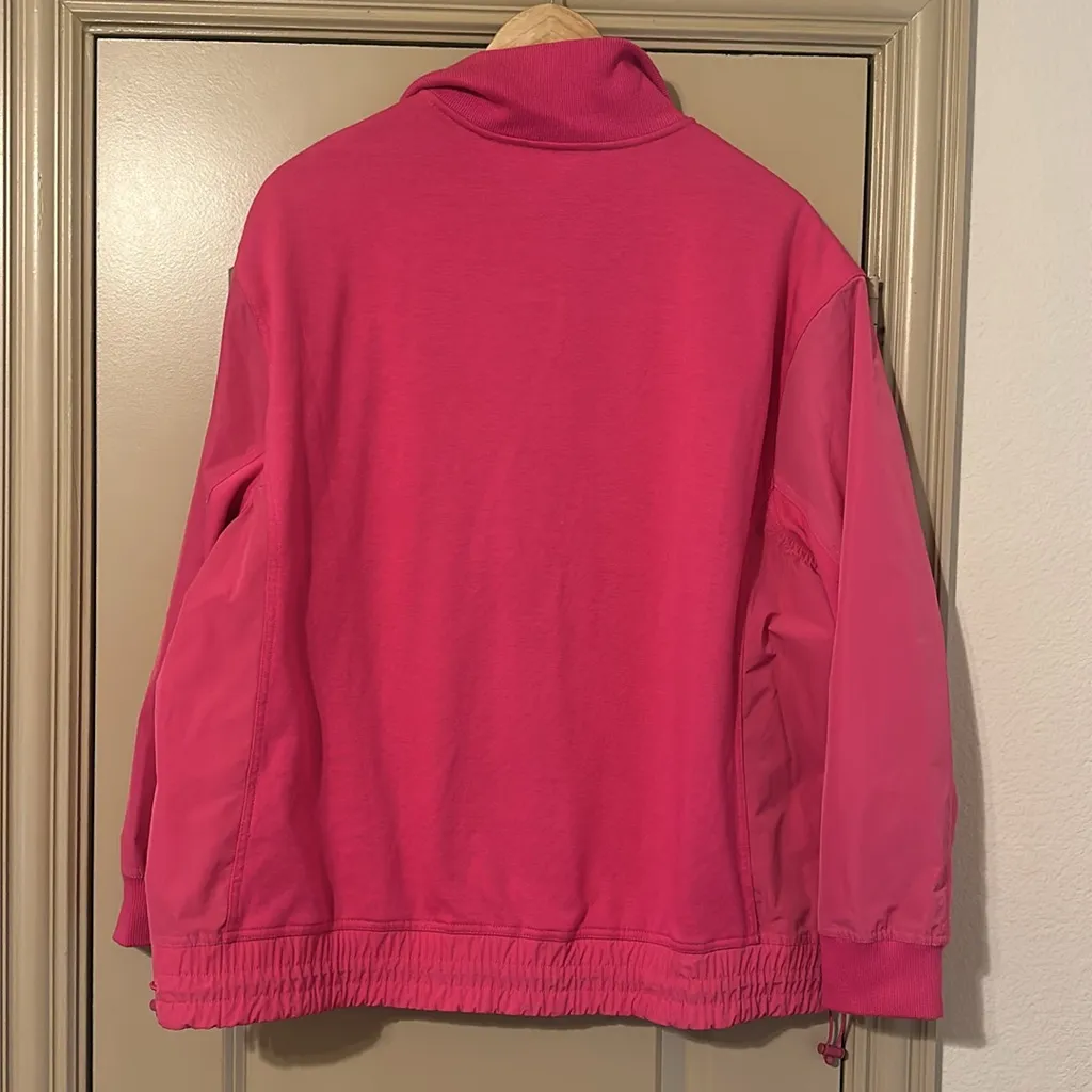 Athleta Triumph Hybrid Half Zip Pink Large - Image 4