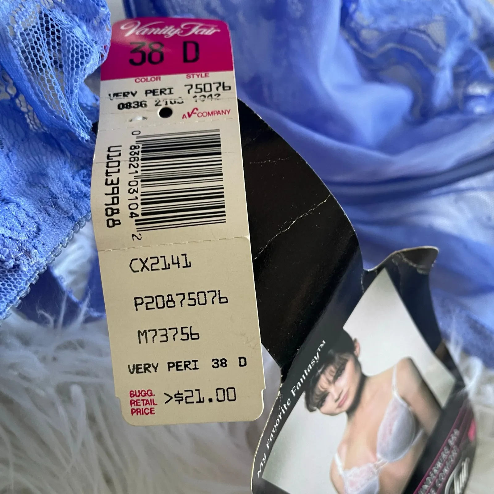 Vintage 80s Vanity Fair Favorite Fantasy Stretch Lace Underwire Bra 38D 38 D New - Image 11