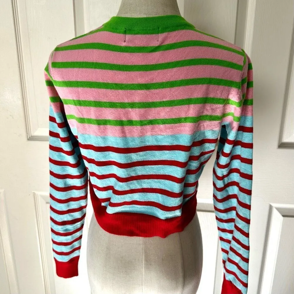 Cider green and red striped long sleeved sweater - Image 6