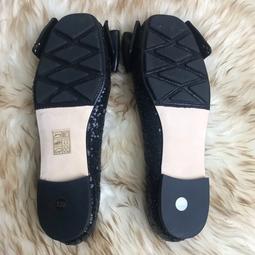 Tory Burch Ballet Sequin Divine Bow Flats Ballerina Sparkly Holiday Bling - Image 6