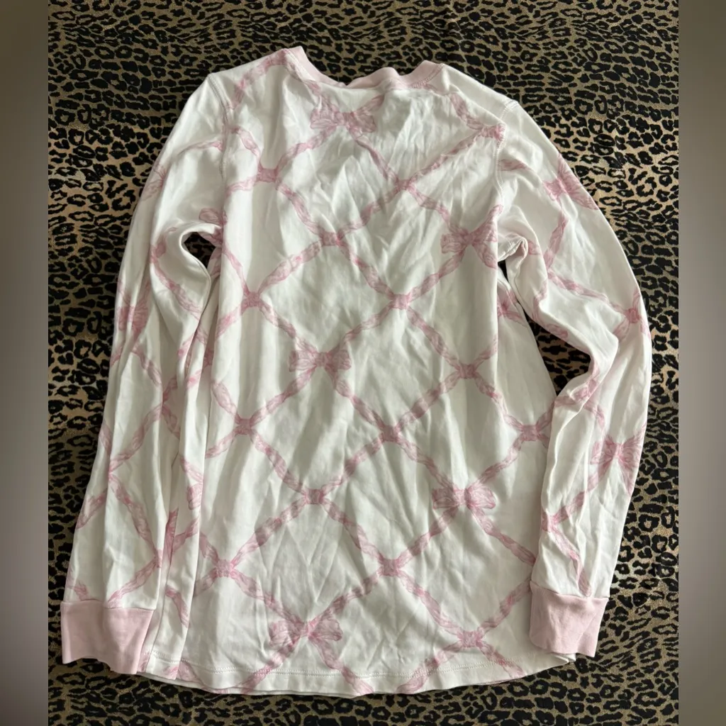 The Beaufort Bonnet Company Bow Pink/white Pajama Set Size Small Pink - Image 5