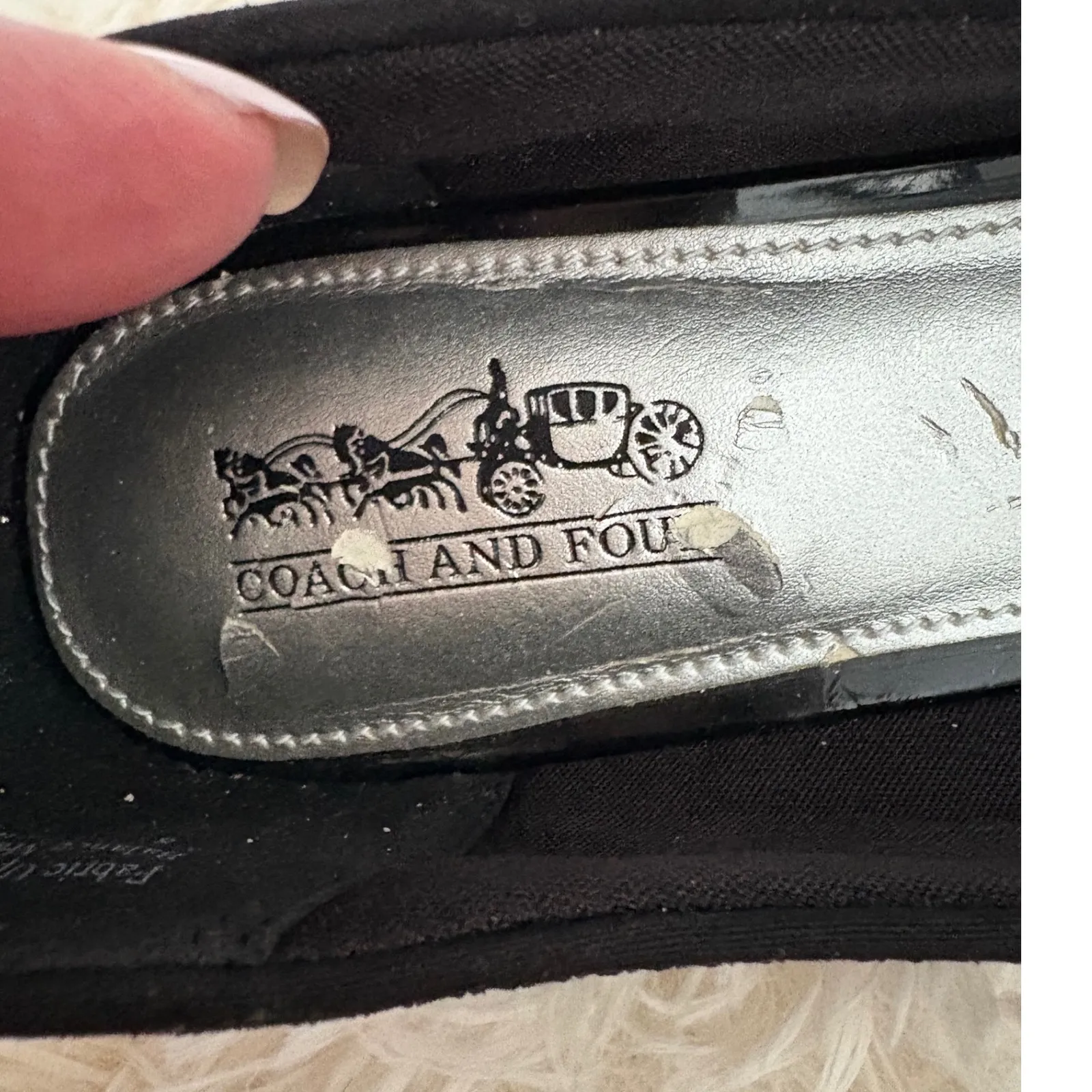 Coach Black Wedge Heels‎ Pumps Shoes size 8 - Image 8