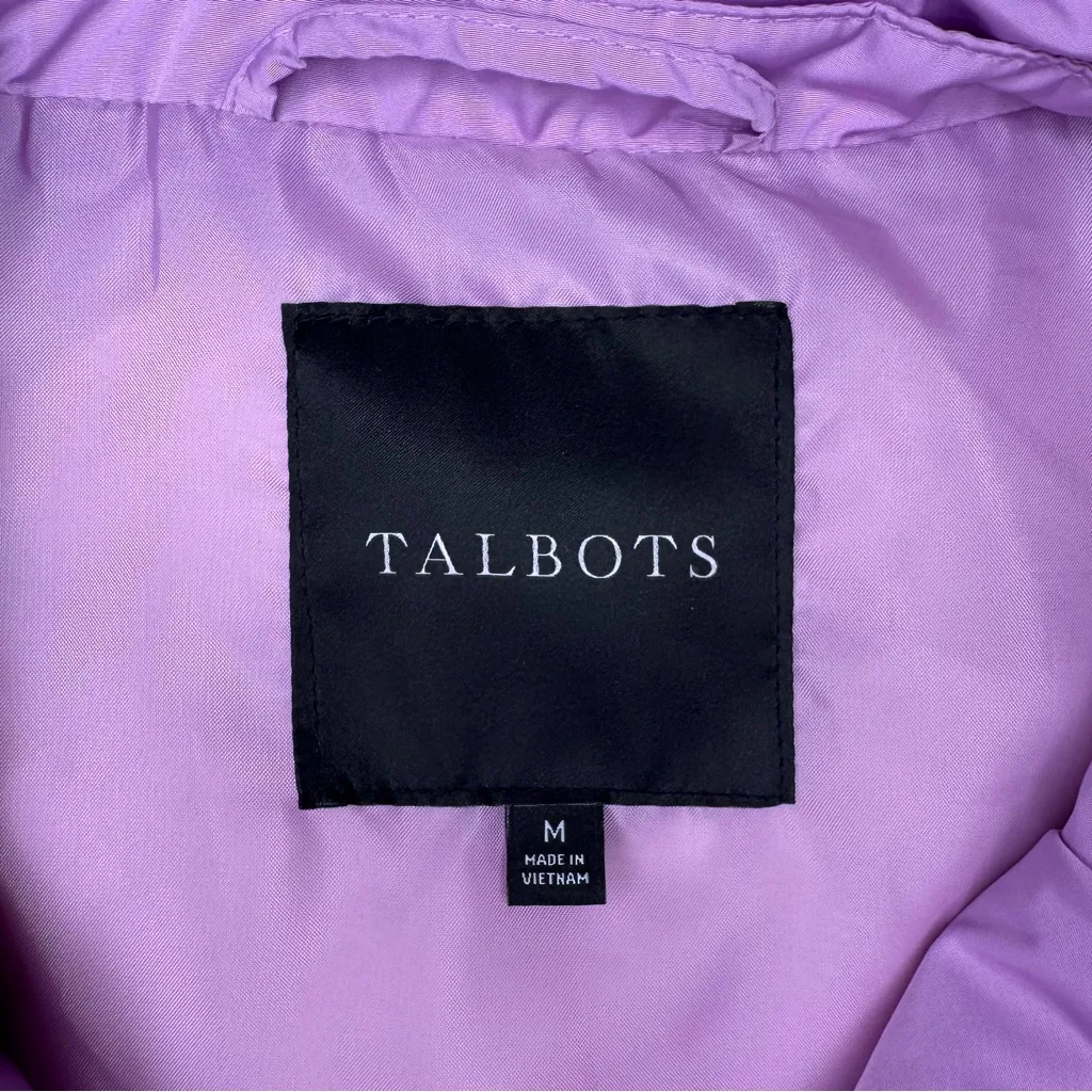 Talbots Purple Down Puffer Vest Winter Jacket Coat Size Medium - Image 10
