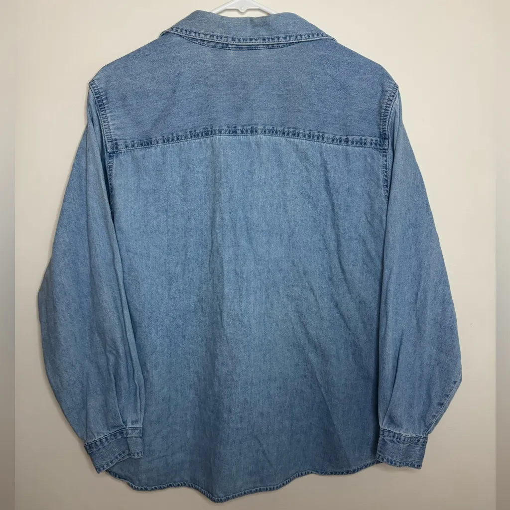 Vintage Pooh Women’s Denim Button Up Shirt 18W/20W Embroidered Eeyore Disney - Image 2