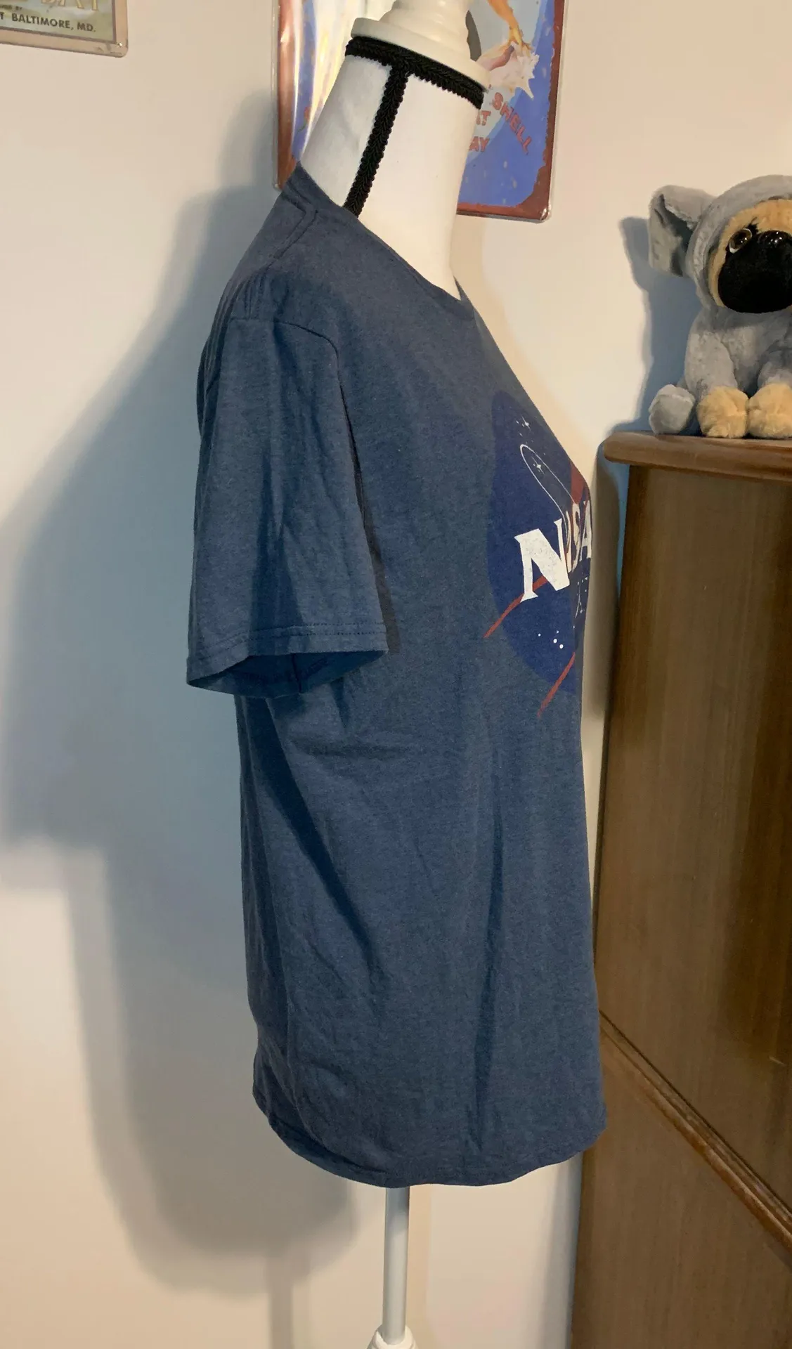 Blue NASA Graphic Tee Shirt - Image 4