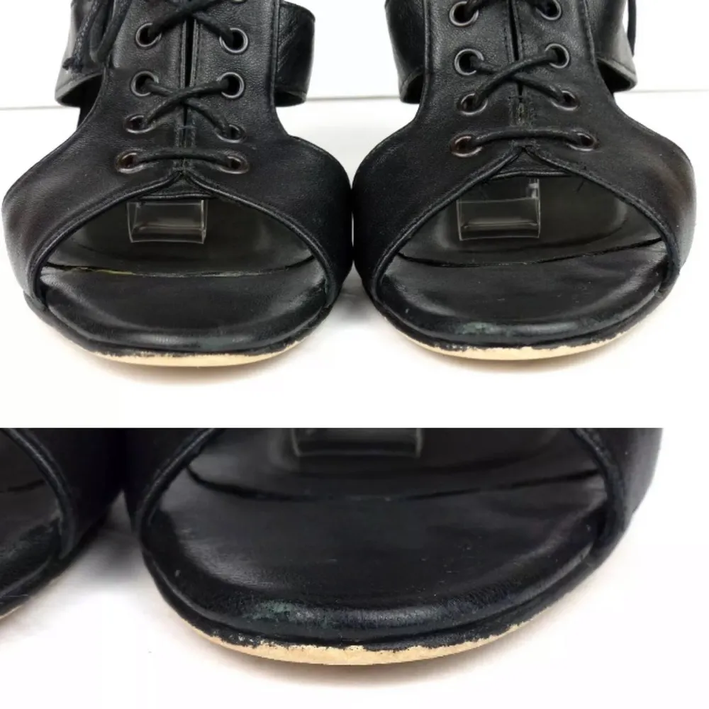 L'Angence Lace Up Sandals Lambskin Leather… - Image 7