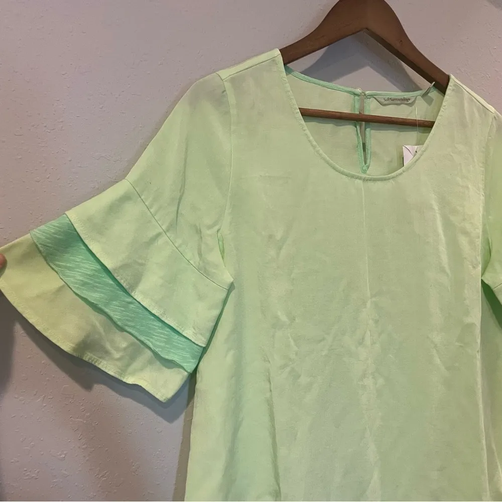 Oakleigh Triple Tiered Sleeve Top In Margarita Lime - Image 4