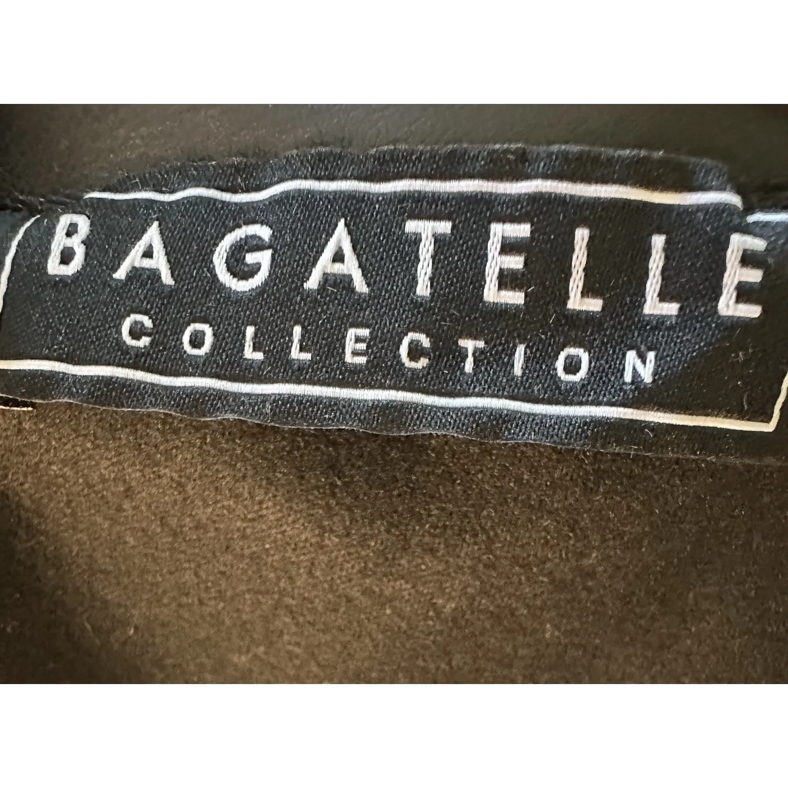 Bagatelle Faux Leather Laser Cut Floral Hem Top Black Short Sleeve Women M - Image 5